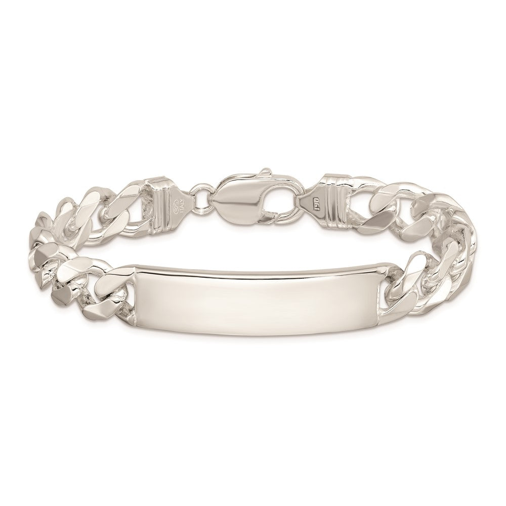 925 Sterling Silver 10mm Curb Link ID Bracelet 8 inch