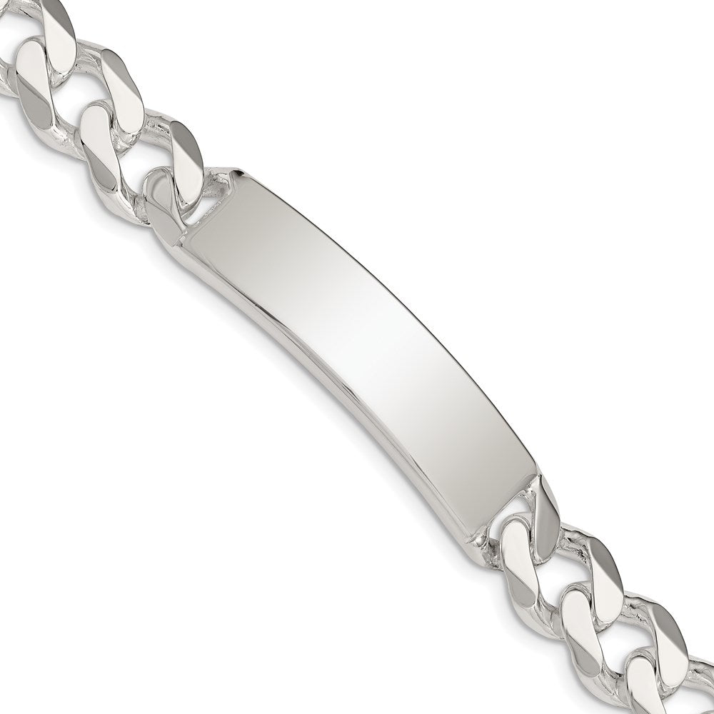 925 Sterling Silver 10mm Curb Link ID Bracelet 8 inch