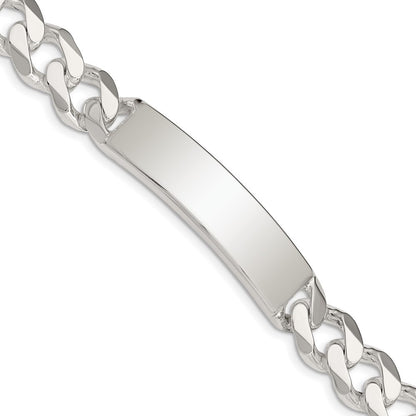 925 Sterling Silver 10mm Curb Link ID Bracelet 8 inch