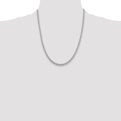 Sterling Silver 4.5mm Cable Chain Necklace