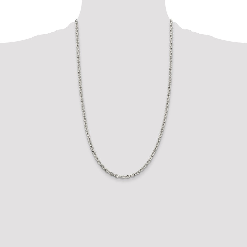 Sterling Silver 4.5mm Cable Chain Necklace