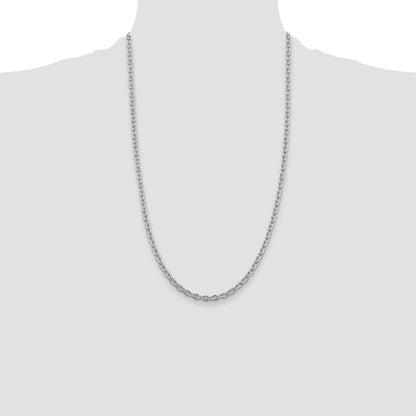 Sterling Silver 4.5mm Cable Chain Necklace