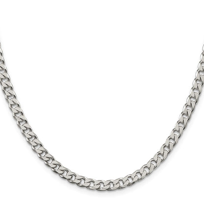 Sterling Silver Polished 5mm Curb Chain Necklace