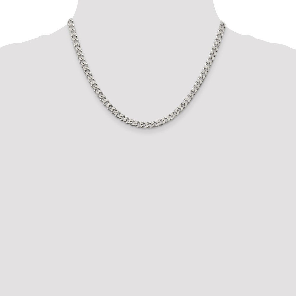 Sterling Silver Polished 5mm Curb Chain Necklace