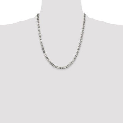 Sterling Silver Polished 5mm Curb Chain Necklace