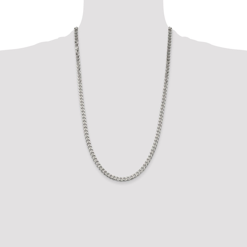 Sterling Silver Polished 5mm Curb Chain Necklace