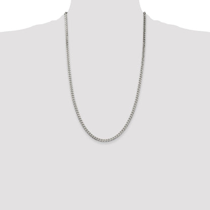 Sterling Silver Polished 3.5mm Curb Chain Necklace