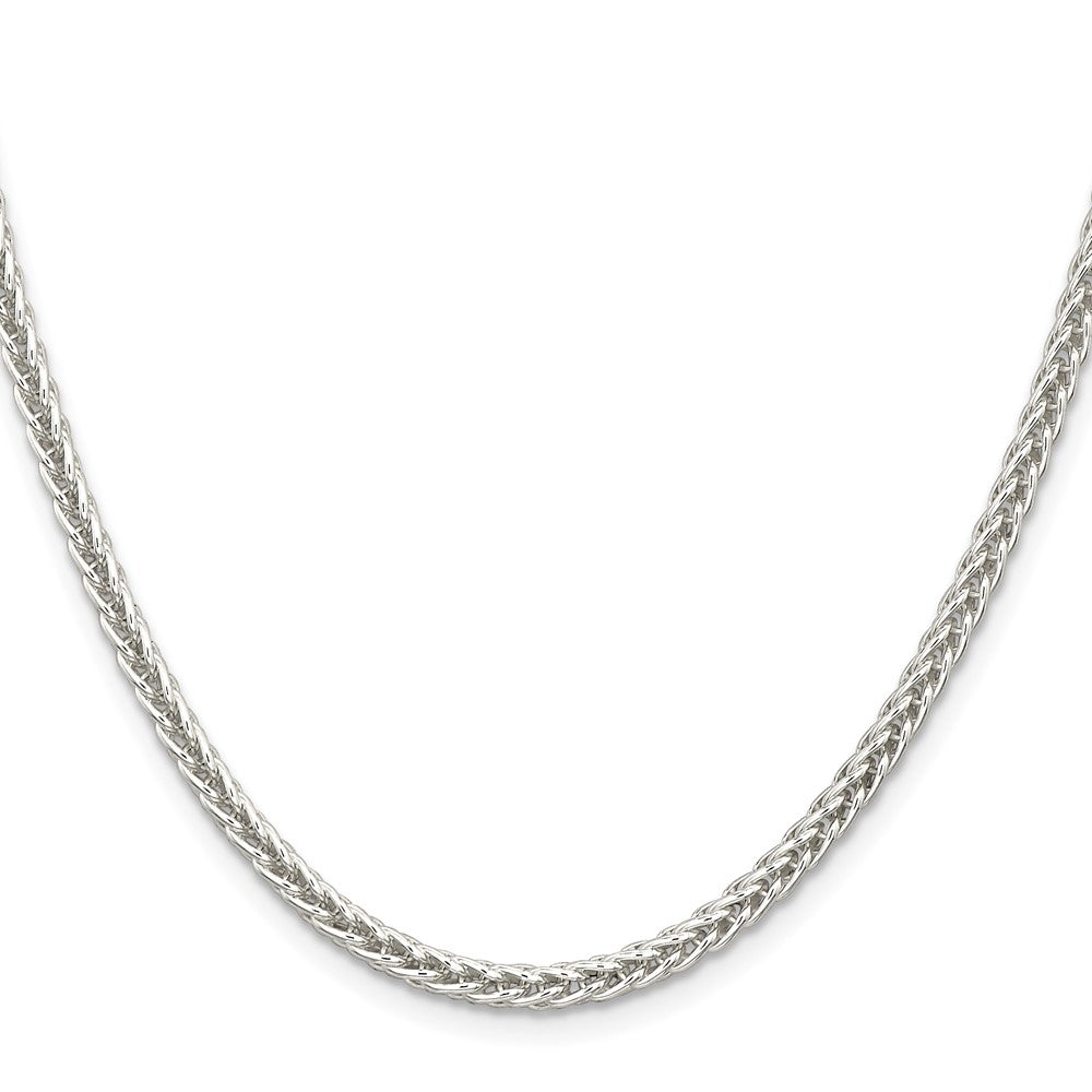 Sterling Silver 3mm Square Spiga Chain Necklace