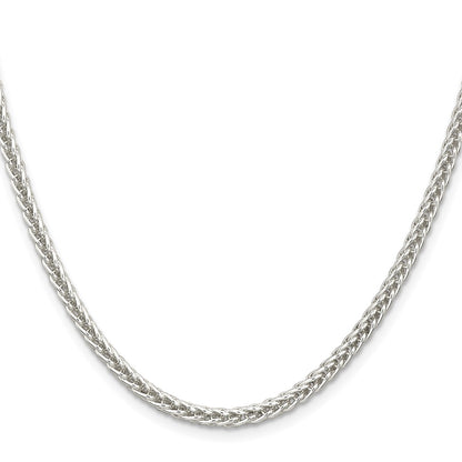 Sterling Silver 3mm Square Spiga Chain Necklace