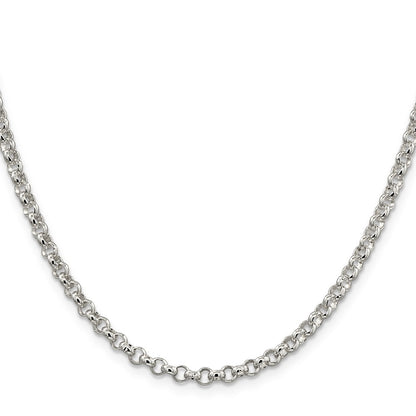 Sterling Silver 4mm Rolo Chain Necklace