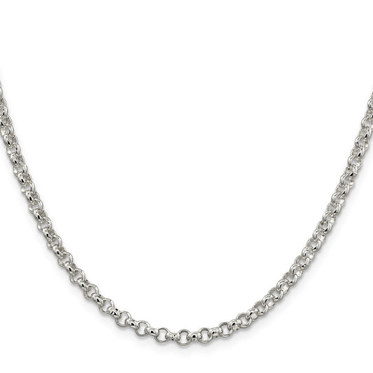 Sterling Silver 4mm Rolo Chain Necklace