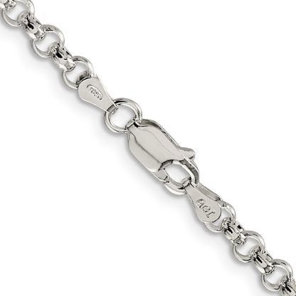 Sterling Silver 4mm Rolo Chain Necklace