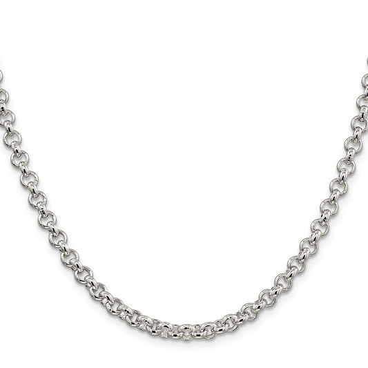 Sterling Silver 5mm Rolo Chain Necklace