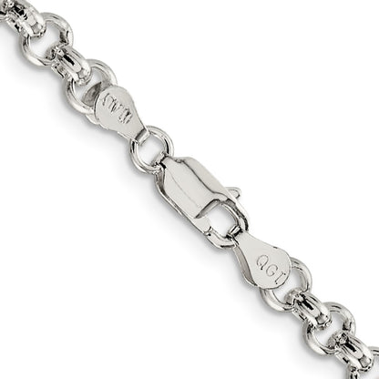 Sterling Silver 5mm Rolo Chain Necklace