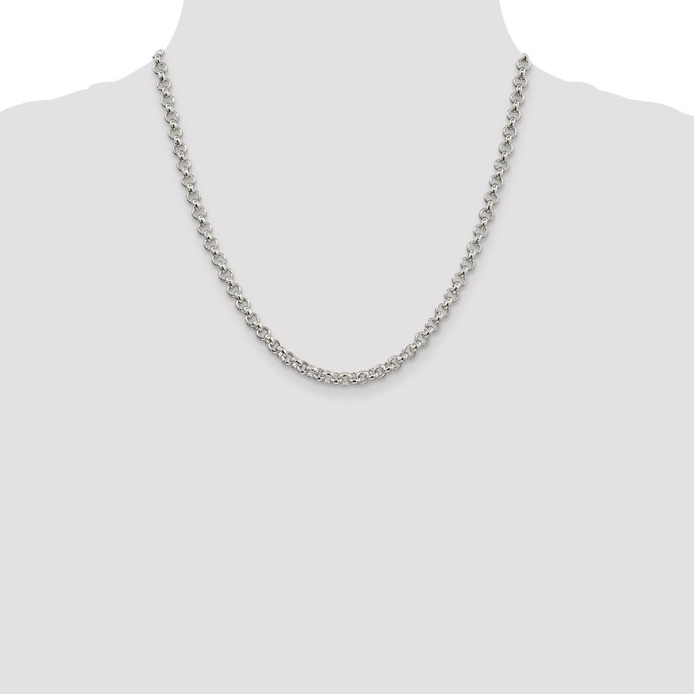 Sterling Silver 5mm Rolo Chain Necklace