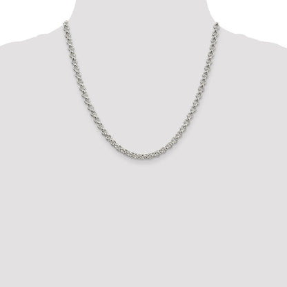 Sterling Silver 5mm Rolo Chain Necklace
