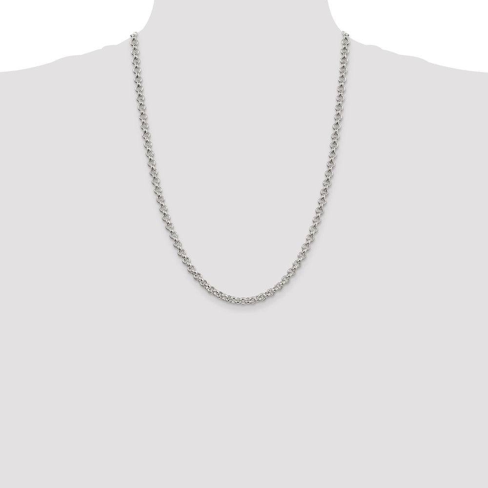 Sterling Silver 5mm Rolo Chain Necklace