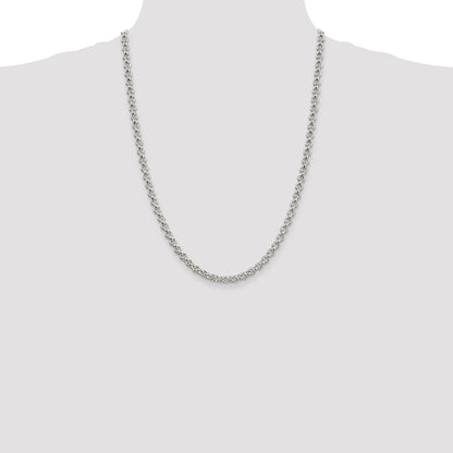 Sterling Silver 5mm Rolo Chain Necklace