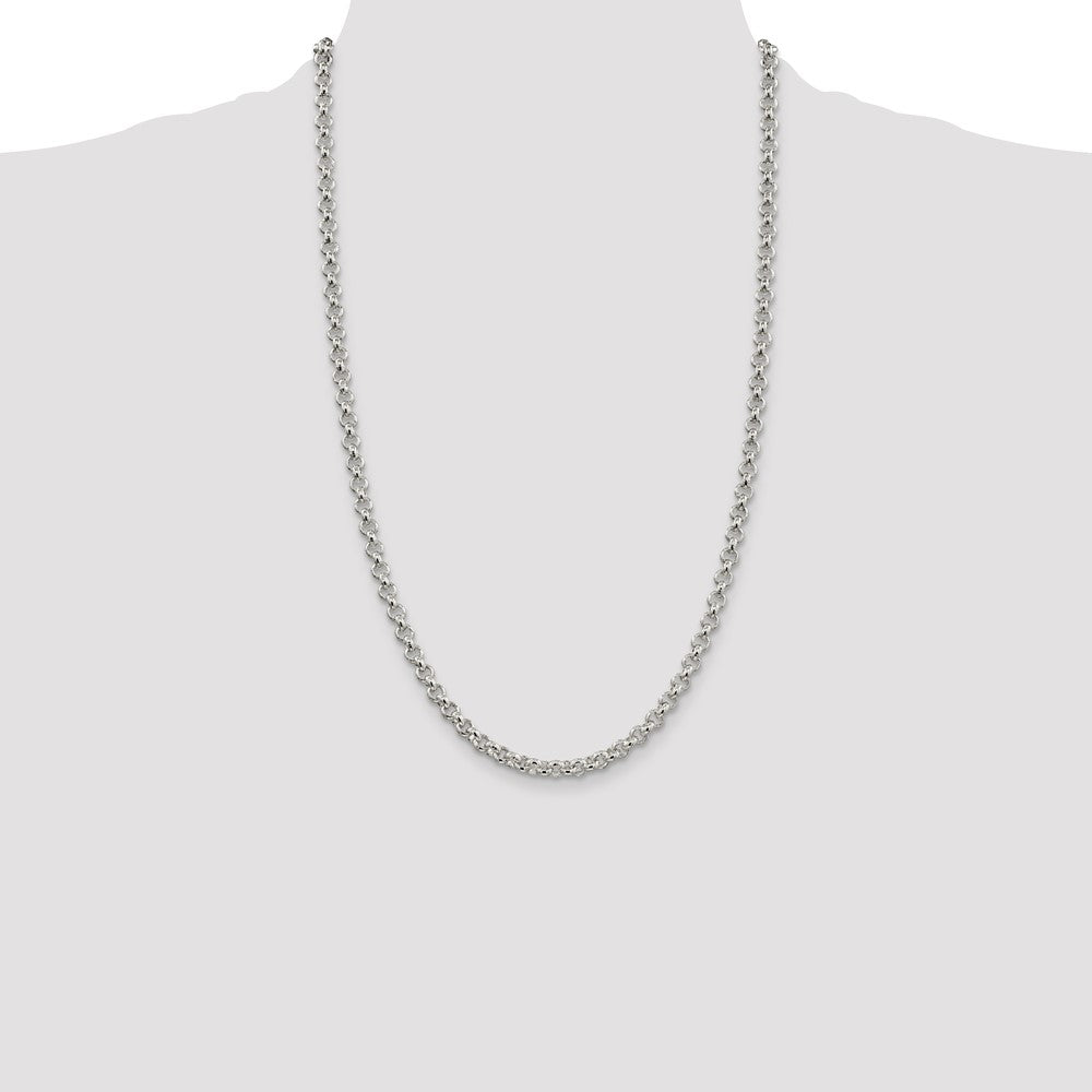 Sterling Silver 5mm Rolo Chain Necklace
