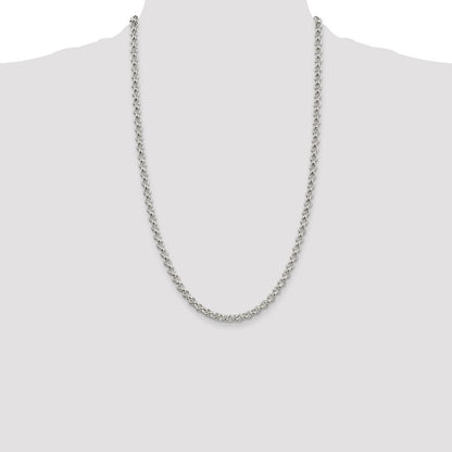 Sterling Silver 5mm Rolo Chain Necklace
