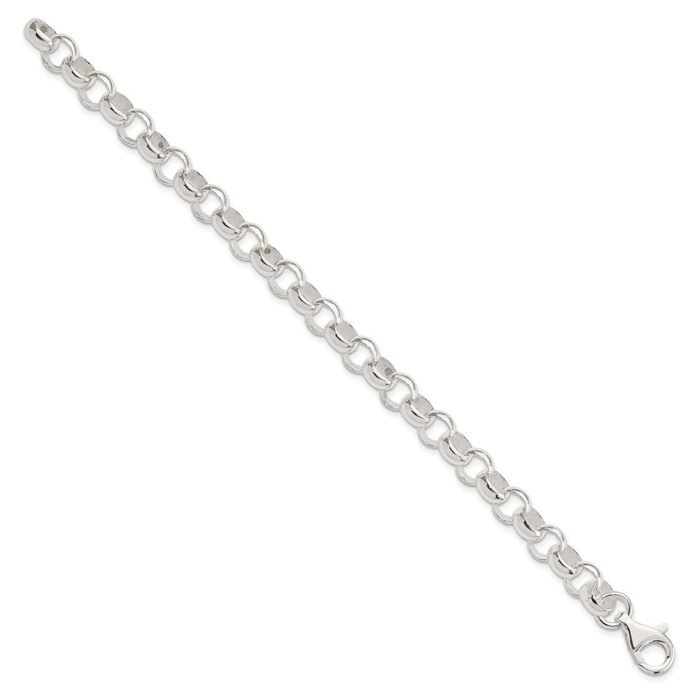 925 Sterling Silver 8mm Belcher Light Bracelet 7.5 inch