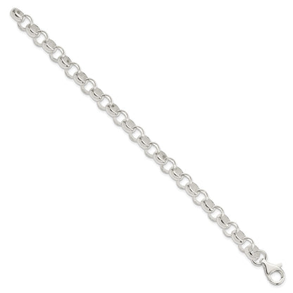 925 Sterling Silver 8mm Belcher Light Bracelet 7.5 inch