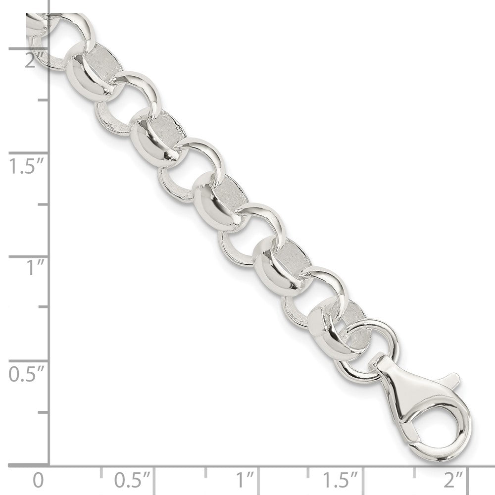 925 Sterling Silver 8mm Belcher Light Bracelet 7.5 inch