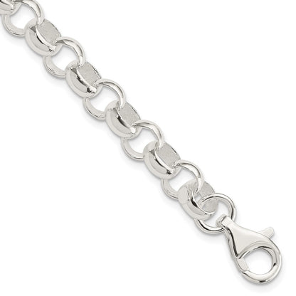 925 Sterling Silver 8mm Belcher Light Bracelet 7.5 inch