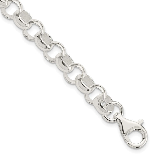 925 Sterling Silver 8mm Belcher Light Bracelet 7.5 inch