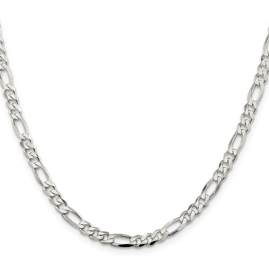 Sterling Silver 4.5mm Figaro Chain Necklace