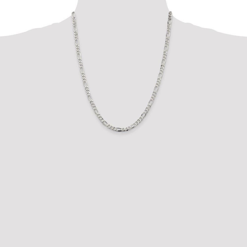 Sterling Silver 4.5mm Figaro Chain Necklace