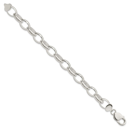 925 Sterling Silver 10mm Rolo Bracelet 7.5 inch