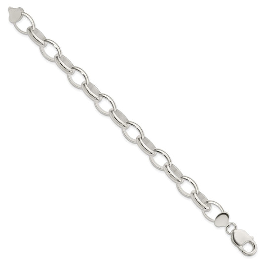 925 Sterling Silver 10mm Rolo Bracelet 7.5 inch