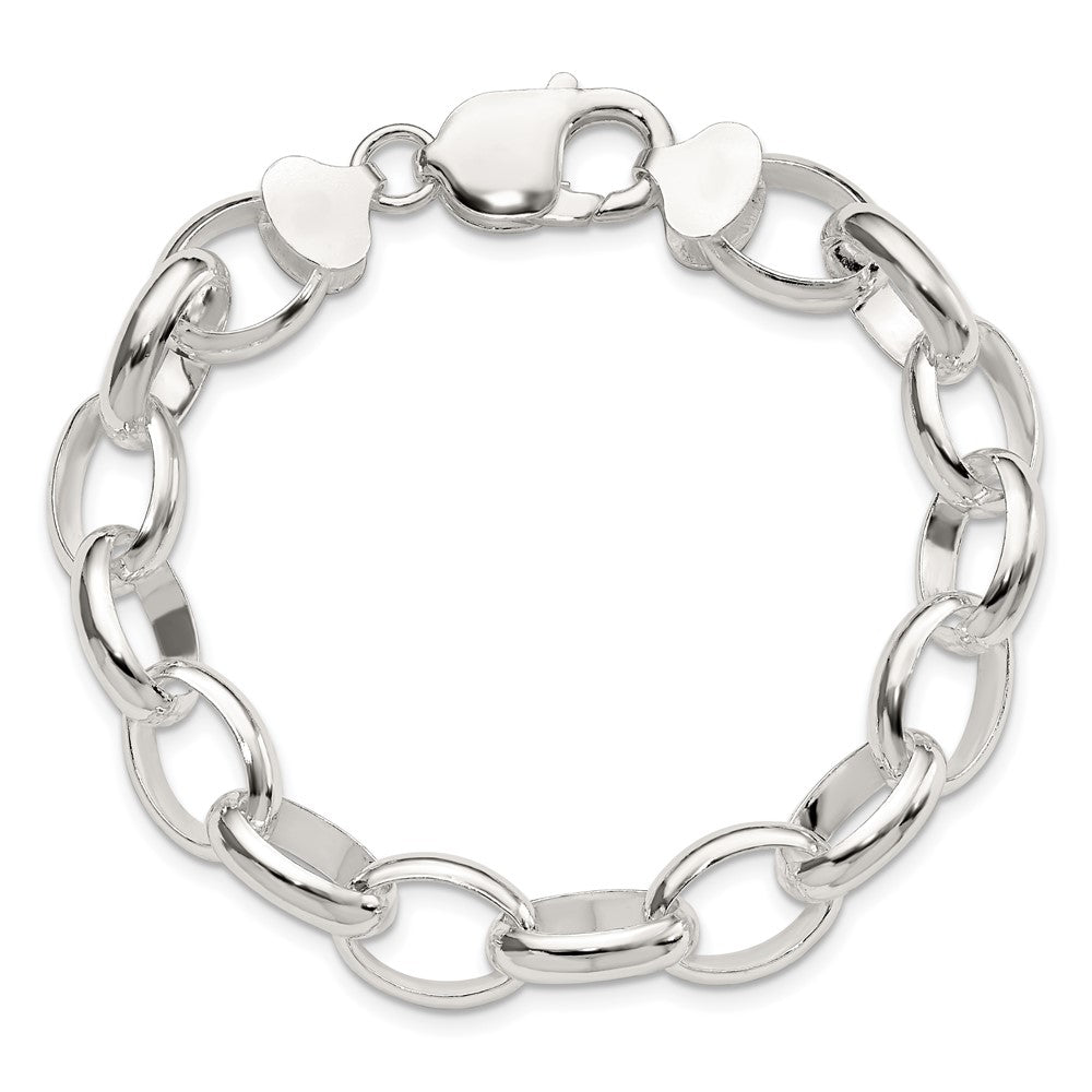 925 Sterling Silver 10mm Rolo Bracelet 7.5 inch