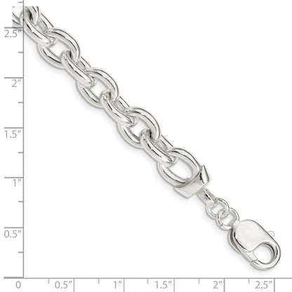 925 Sterling Silver 8.85mm Fancy Link Bracelet 7.5 inch