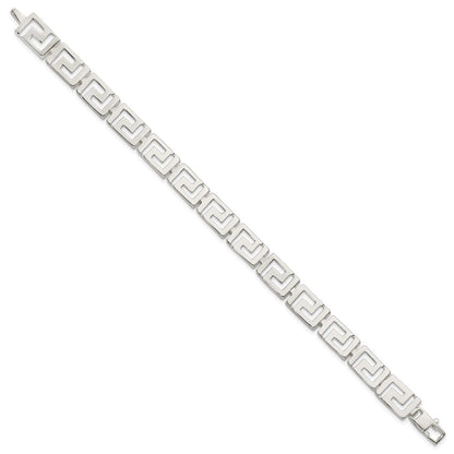 925 Sterling Silver 10mm Greek Key Bracelet 7.5 inch