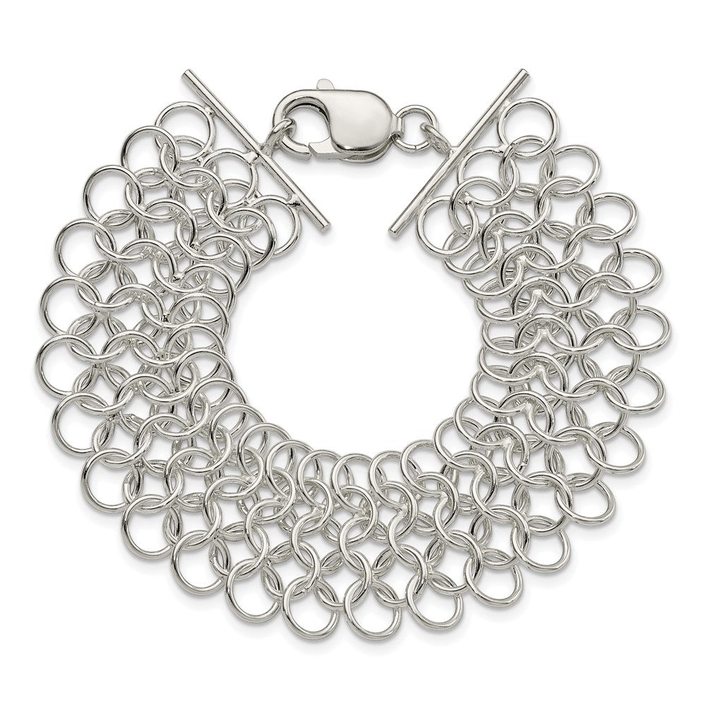 925 Sterling Silver Multi-Link Bracelet 7.5 inch