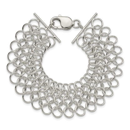 925 Sterling Silver Multi-Link Bracelet 7.5 inch