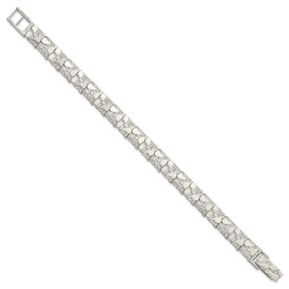 925 Sterling Silver 9mm Nugget Bracelet