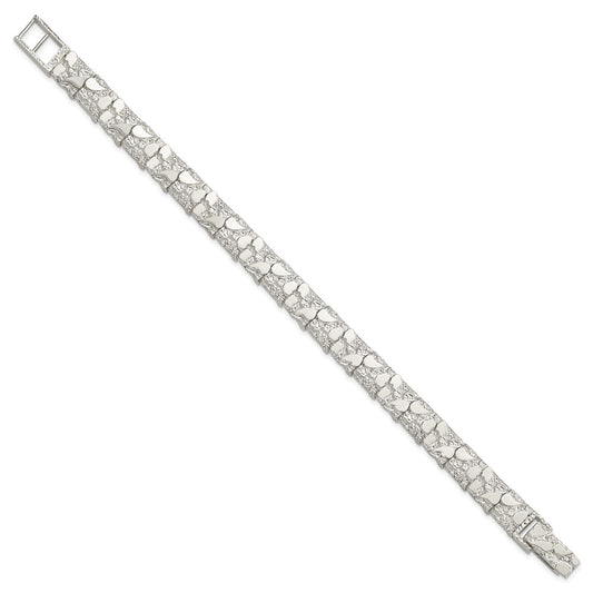 925 Sterling Silver 9mm Nugget Bracelet
