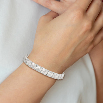 925 Sterling Silver 9mm Nugget Bracelet
