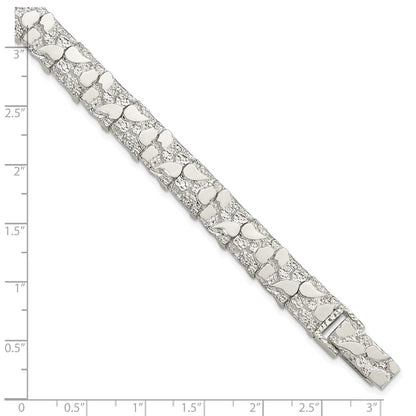 925 Sterling Silver 9mm Nugget Bracelet