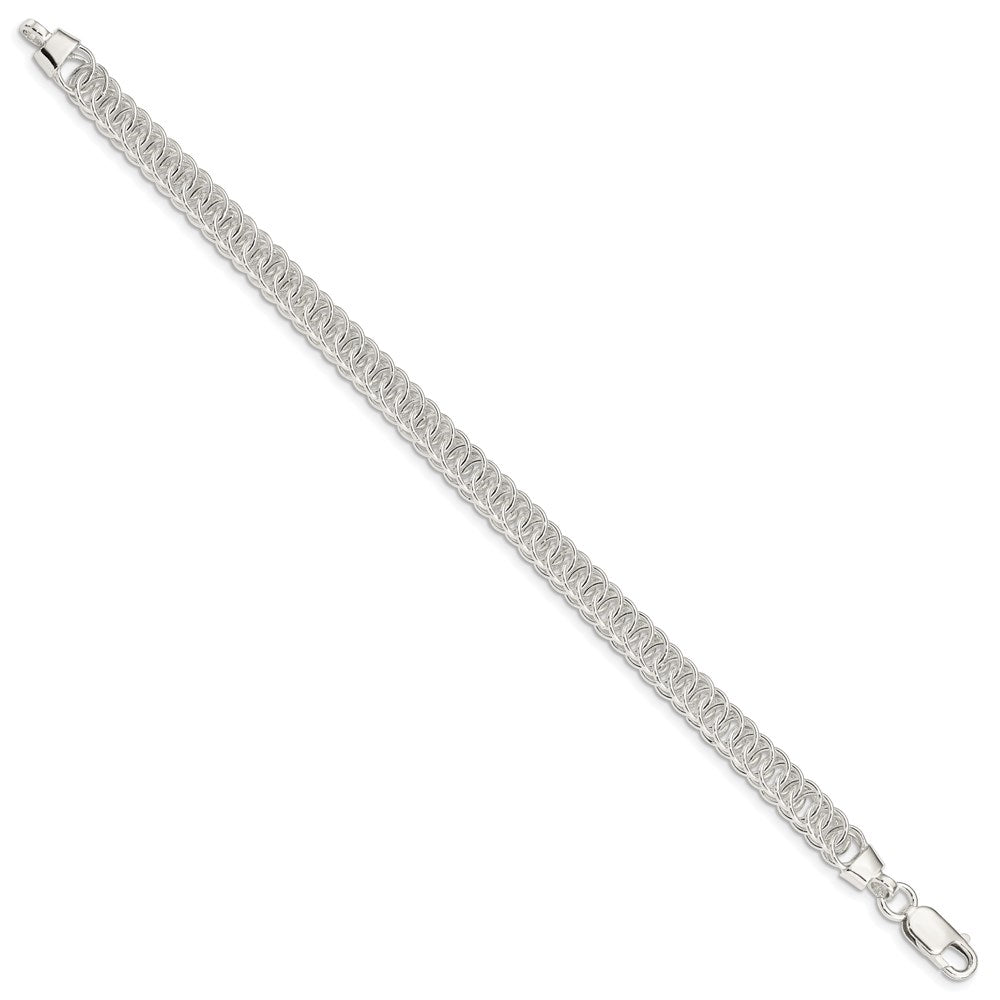 925 Sterling Silver 7.18mm Polished Fancy Link Bracelet 7.5 inch