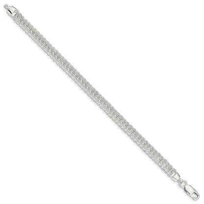 925 Sterling Silver 7.18mm Polished Fancy Link Bracelet 7.5 inch