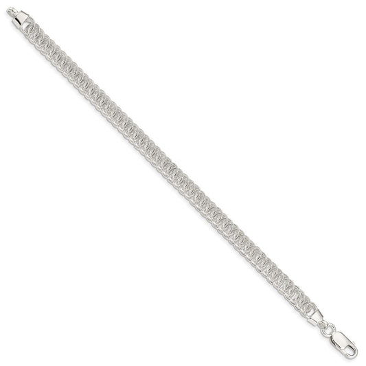 925 Sterling Silver 7.18mm Polished Fancy Link Bracelet 7.5 inch
