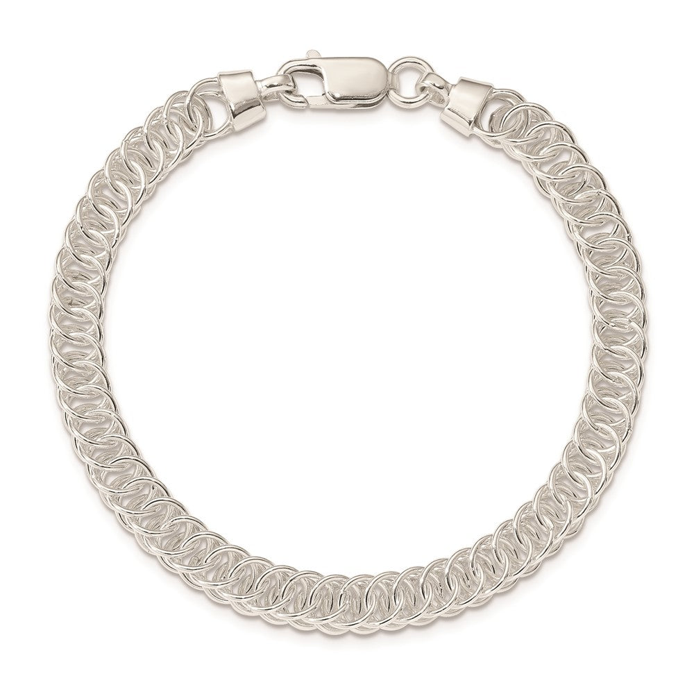 925 Sterling Silver 7.18mm Polished Fancy Link Bracelet 7.5 inch