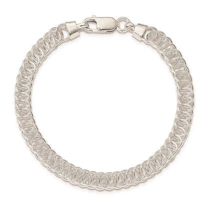 925 Sterling Silver 7.18mm Polished Fancy Link Bracelet 7.5 inch