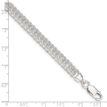 925 Sterling Silver 7.18mm Polished Fancy Link Bracelet 7.5 inch