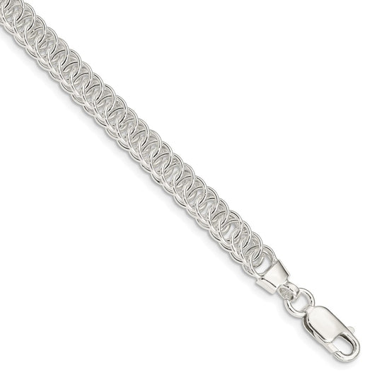 925 Sterling Silver 7.18mm Polished Fancy Link Bracelet 7.5 inch