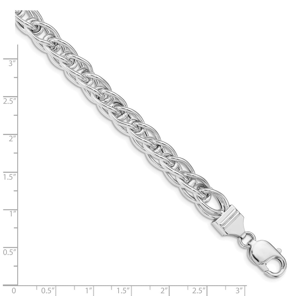 925 Sterling Silver Polished Link Bracelet 8 inch